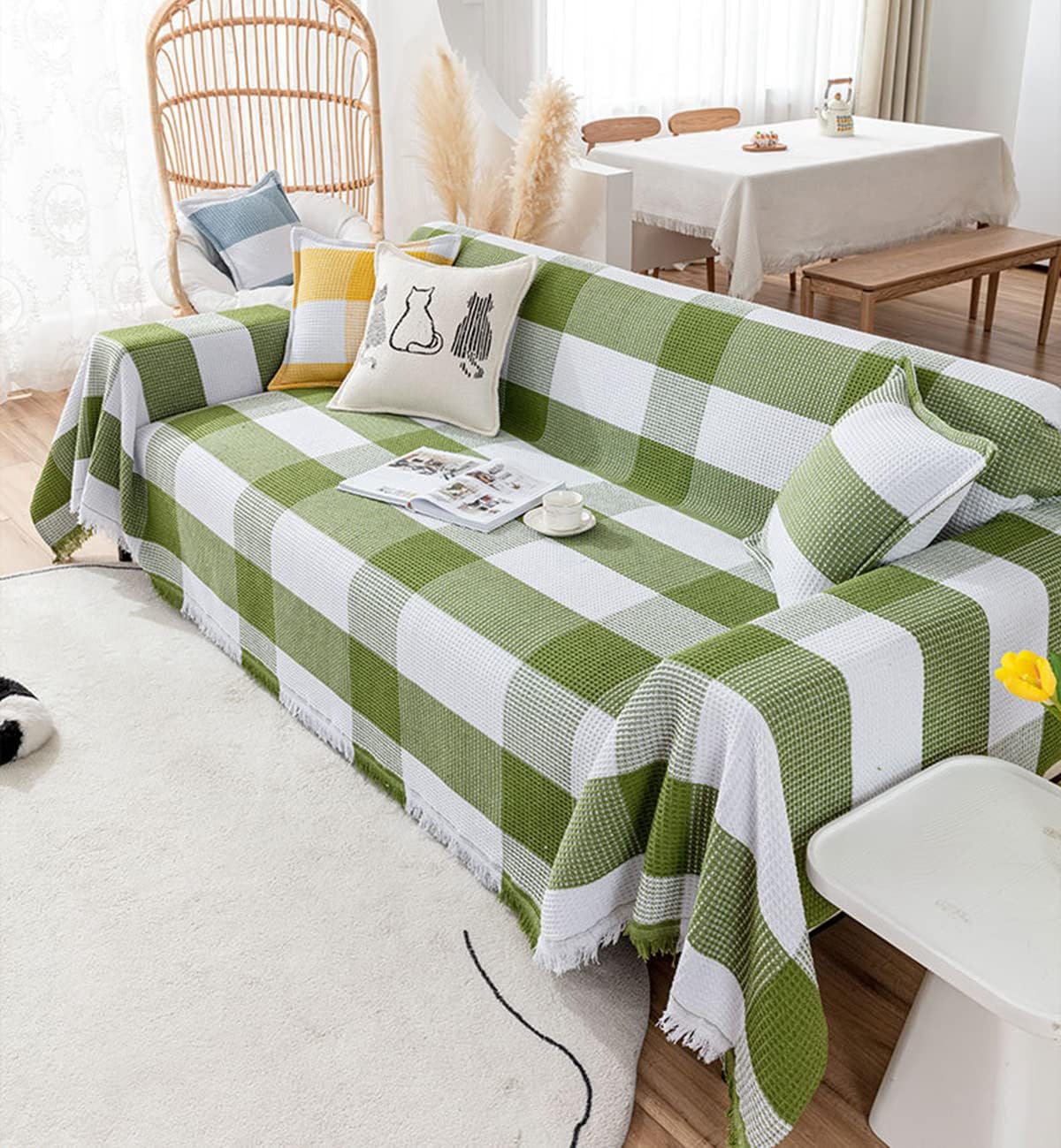 「Tuokus」ソファーカバー 肘付き 一人掛け 二人掛け 三人掛け 肘あり ソファパッド ソファカバー ペットの引っかき傷防止 クッション ソファー スリップ 洗える 防水 防塵 無地 大きいサイズ より厚く SFJ-19 クッション