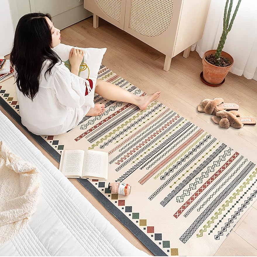 「Tuokus」カーペット ラグマット キッチンマット 玄関マット 廊下マット 台所マット 65*150cm 洗える 滑り止め付き 厚手防音 掃除易い 抗菌防臭 吸水 厚手 長方形