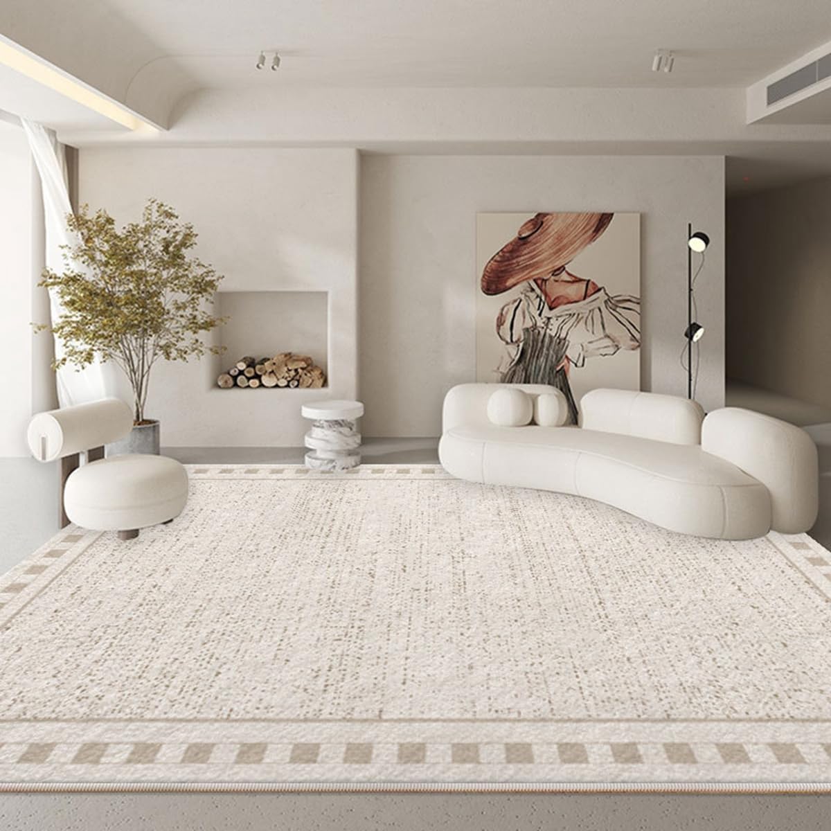 Frisence カーペット 120×160cm 洗える ラグ 滑り止め付き 防音・防寒・床暖房対応 ラグマット 折りたたみ コンパクト収納可能 おしゃれ ふわふわ 北欧風 リビング 寝室 子供部屋用 FRIDT69