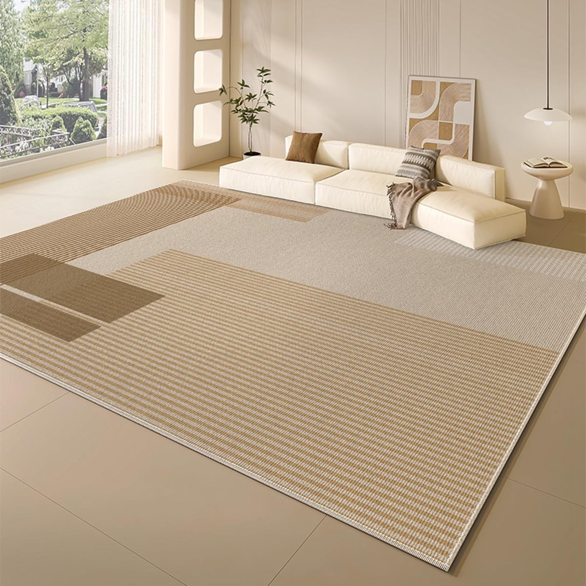 「ORRMALL」カーペット ラグマット ラグ 滑り止め付き センターカーペット 模造カシミヤ 3畳4畳5畳6畳 厚み 長方形 絨毯 抗菌防臭 防ダニ 床暖房対応 シャギーラグ 絨毯 滑り止め付き ふわふわ サラサラ 長方形 カラフルパターン ORFYR124