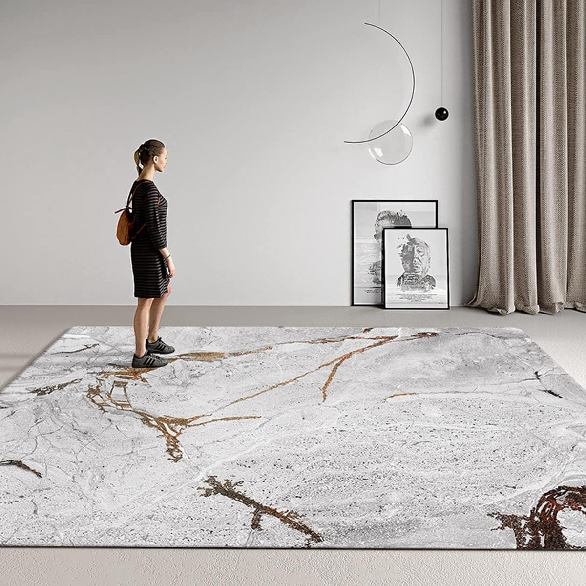 「Tuokus」 わびさび カーペット ラグマット リントフリー ラグ 北欧 じゅうたん 洗える 3畳4畳5畳6畳 防ダニ センターカーペット かわいい 抗菌 消臭 シャギーラグ 滑り止め付き ふわふわ サラサラ 長方形 夏秋冬