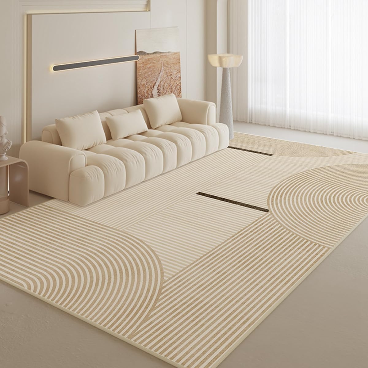 Frisence カーペット ラグマット 絨毯 厚手 防寒 床暖房対応 滑り止め付き 洗える 低ホコリ 防ダニ インテリア ホットカーペット対応 お手入れ簡単 耐久性 耐摩耗性 防音機能 FRIDT16