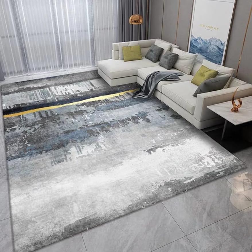 「ORRMALL」カーペット ラグマット ラグ 滑り止め付き センターカーペット 模造カシミヤ 3畳4畳5畳6畳 厚み 長方形 絨毯 抗菌防臭 防ダニ 床暖房対応 シャギーラグ 絨毯 滑り止め付き ふわふわ サラサラ 長方形 カラフルパターン ORFYR-34