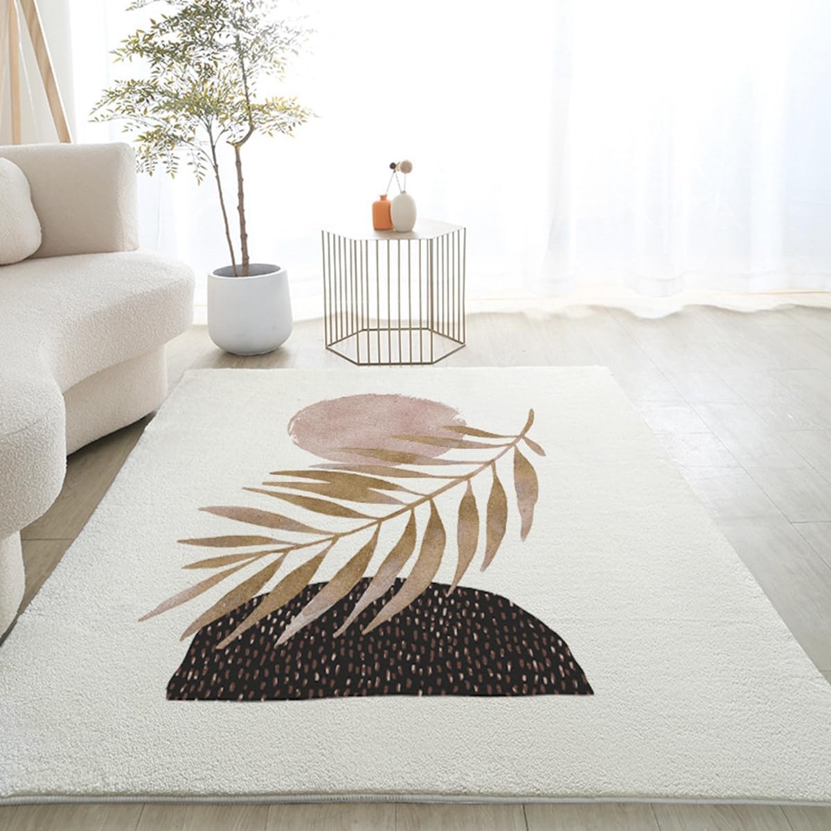 「ORRMALL」カーペット ラグマット ラグ 滑り止め付き センターカーペット 模造カシミヤ 3畳4畳5畳6畳 厚み 長方形 絨毯 抗菌防臭 防ダニ 床暖房対応 シャギーラグ 絨毯 滑り止め付き ふわふわ サラサラ 長方形 カラフルパターン ORFYR-32(120*160cm約1畳)