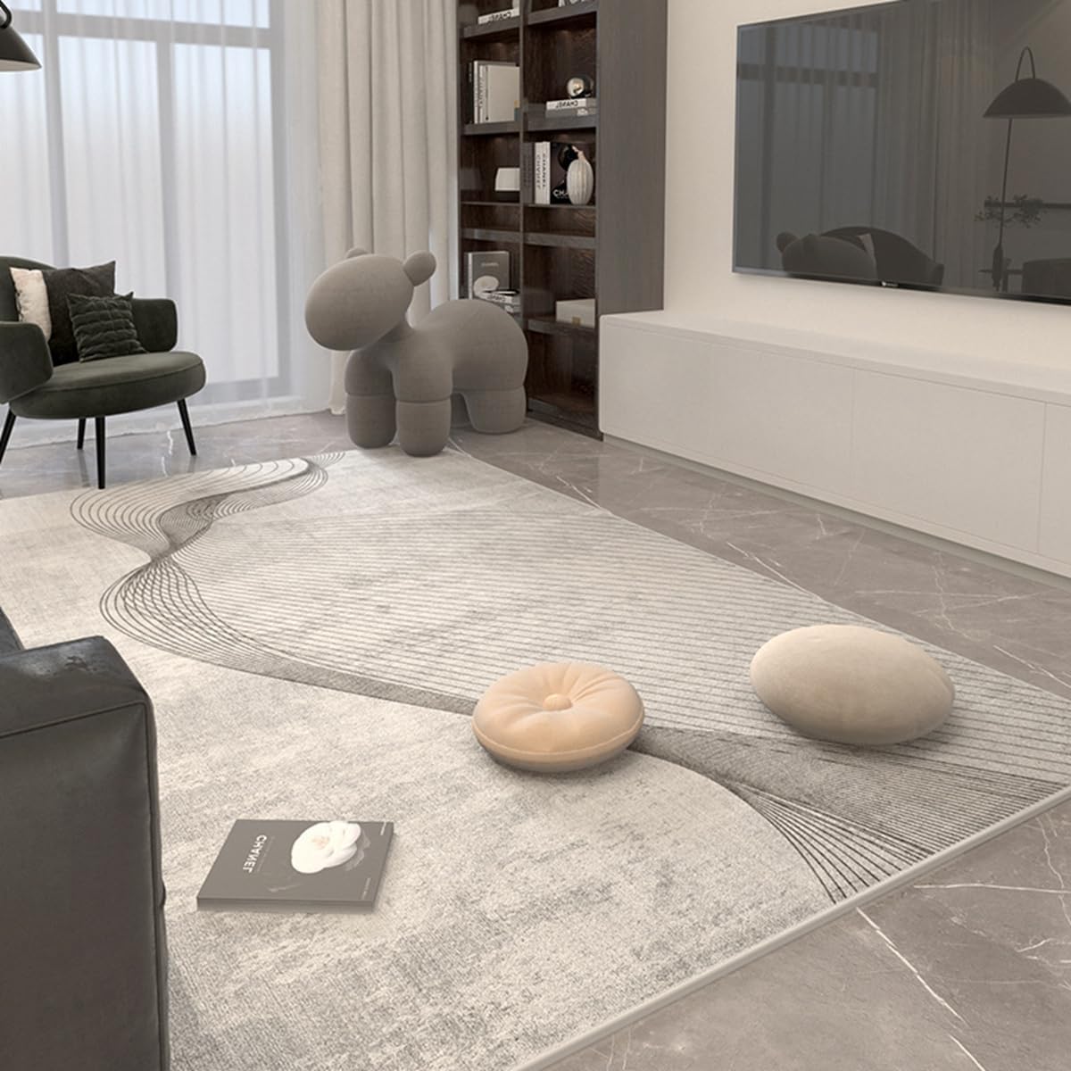 「ORRMALL」カーペット ラグマット ラグ 滑り止め付き センターカーペット 模造カシミヤ 3畳4畳5畳6畳 厚み 長方形 絨毯 抗菌防臭 防ダニ 床暖房対応 シャギーラグ 絨毯 滑り止め付き ふわふわ サラサラ 長方形 カラフルパターン ORFYR123