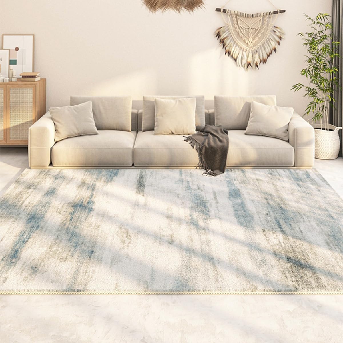 Frisence カーペット ラグマット 絨毯 厚手 防寒 床暖房対応 滑り止め付き 洗える 低ホコリ 防ダニ インテリア ホットカーペット対応 お手入れ簡単 耐久性 耐摩耗性 防音機能 FRIDT07