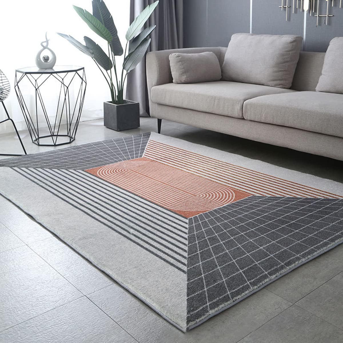 「Tuokus」カーペット 洗える ふわふわラグ 厚い 絨毯 抽象 模造カシミア イミテーションカシミア ラグマット 防ダニ 3畳4畳5畳6畳 かわいい 抗菌 消臭 滑り止め付き サラサラ 長方形 夏秋冬 140*200cm