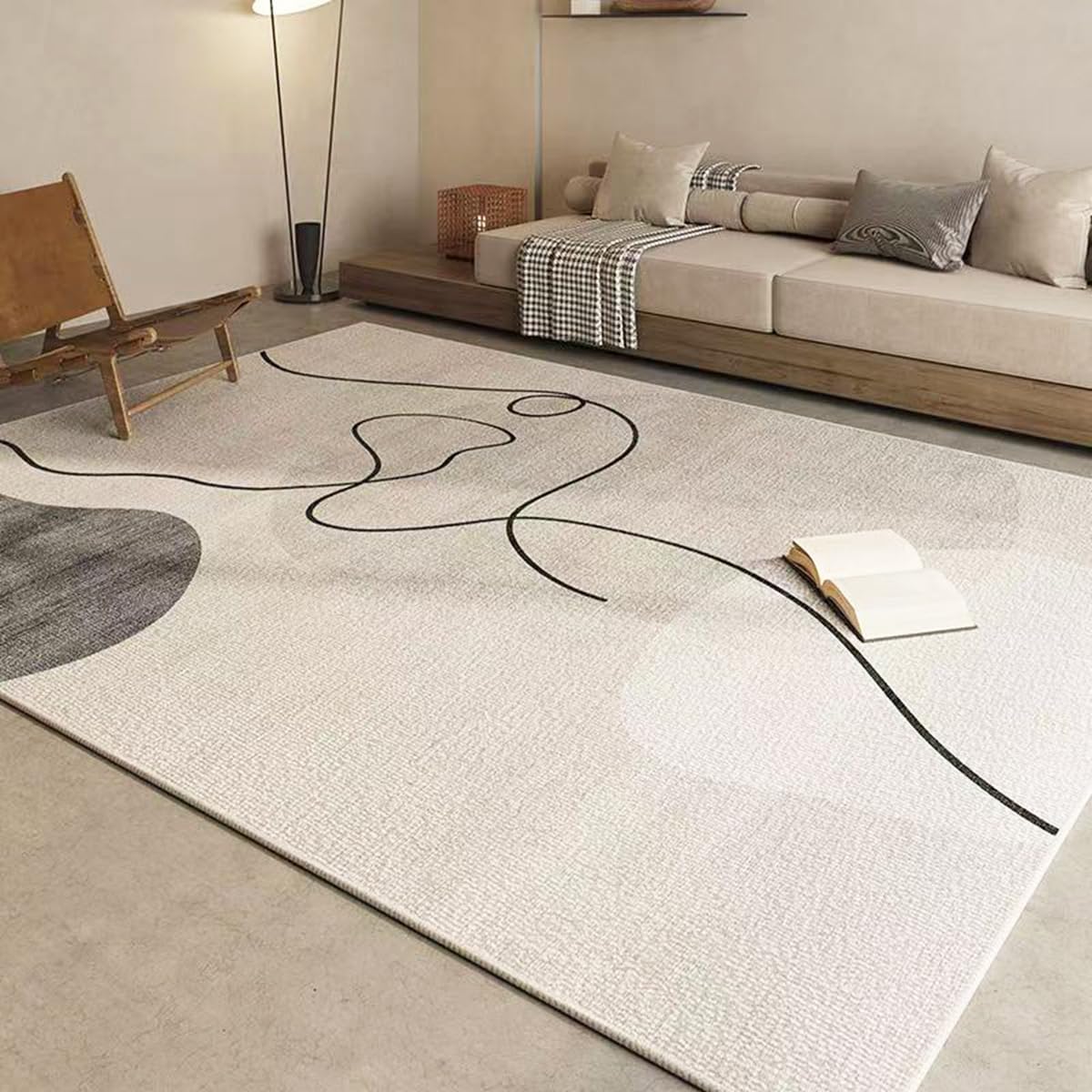 Frisence カーペット 120×160cm 洗える ラグ 滑り止め付き 防音・防寒・床暖房対応 ラグマット 折りたたみ コンパクト収納可能 おしゃれ ふわふわ 北欧風 リビング 寝室 子供部屋用 FRIDT72