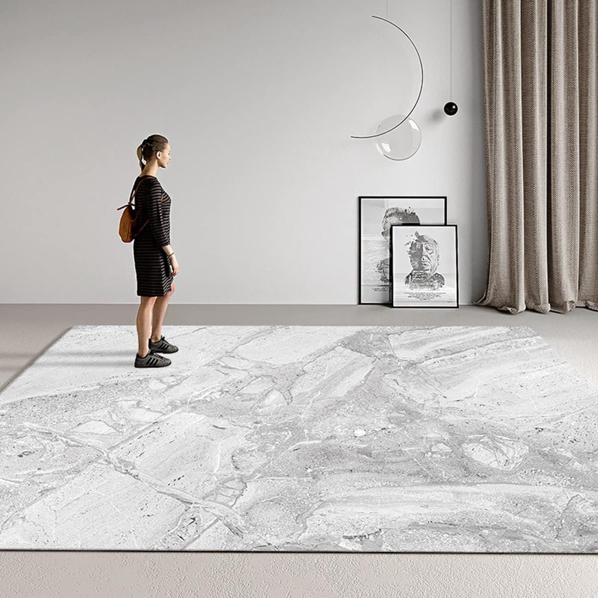 「Tuokus」 わびさび カーペット ラグマット リントフリー ラグ 北欧 じゅうたん 洗える 3畳4畳5畳6畳 防ダニ センターカーペット かわいい 抗菌 消臭 シャギーラグ 滑り止め付き ふわふわ サラサラ 長方形 夏秋冬