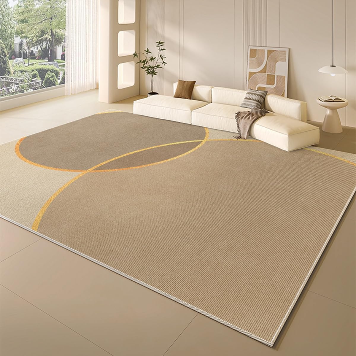 「ORRMALL」カーペット ラグマット ラグ 滑り止め付き センターカーペット 模造カシミヤ 3畳4畳5畳6畳 厚み 長方形 絨毯 抗菌防臭 防ダニ 床暖房対応 シャギーラグ 絨毯 滑り止め付き ふわふわ サラサラ 長方形 カラフルパターン ORFYR124