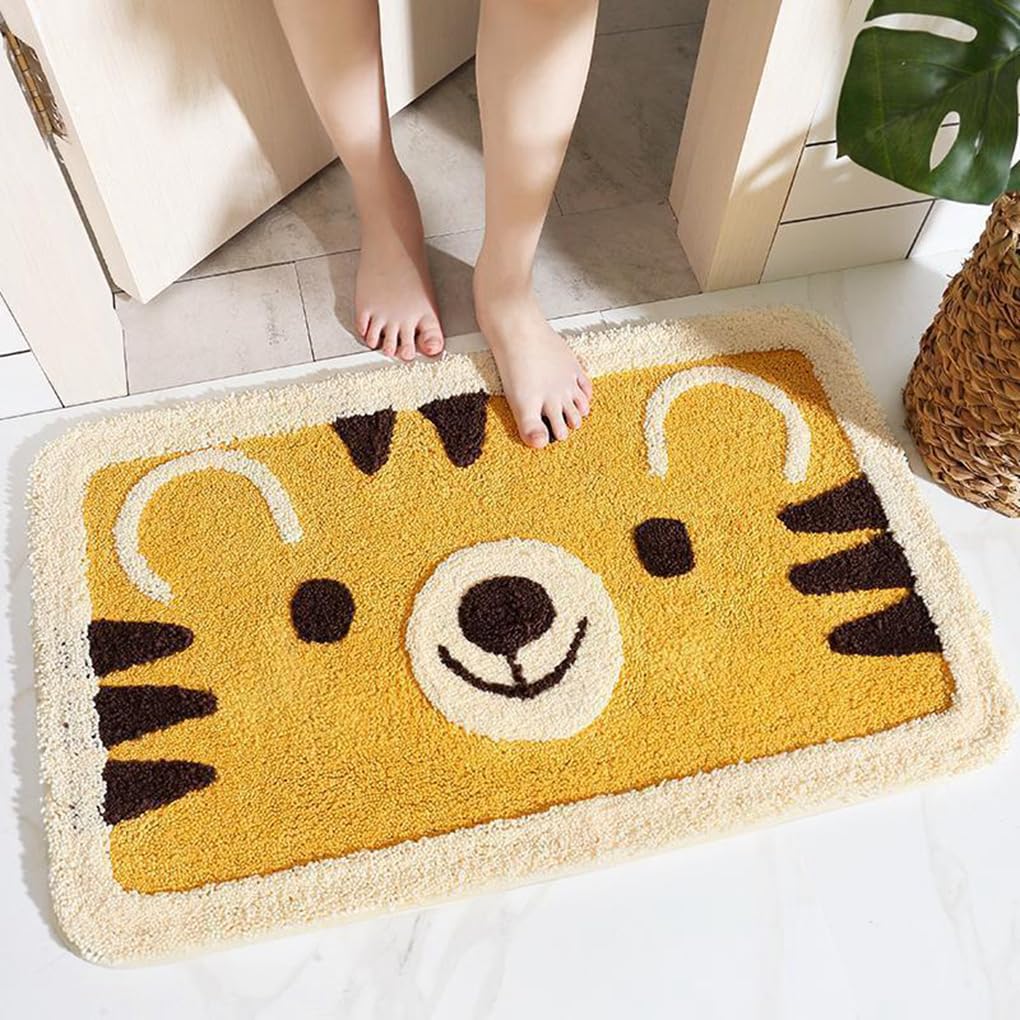 バスマット 40×60cm 吸水速乾 ふわふわ マイクロファイバー 滑り止め付き 抗菌防臭 厚手 洗濯機対応 乾きやすい お風呂マット 脱衣所 洗面所用 おしゃれ 北欧風 ORYSD64