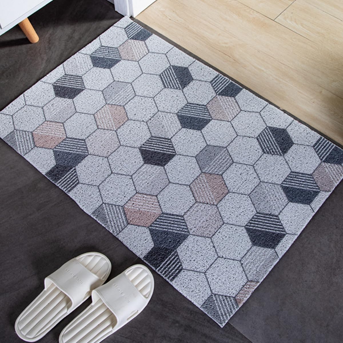 「Tuokus」玄関マット ドアマット 泥落としマット フロアマット マット キッチンマット タイルカーペット 床マット 屋外 滑り止め 耐磨耗性 速乾 吸水 洗える 店舗 飲食店 オフィス 事務所 TXGj17