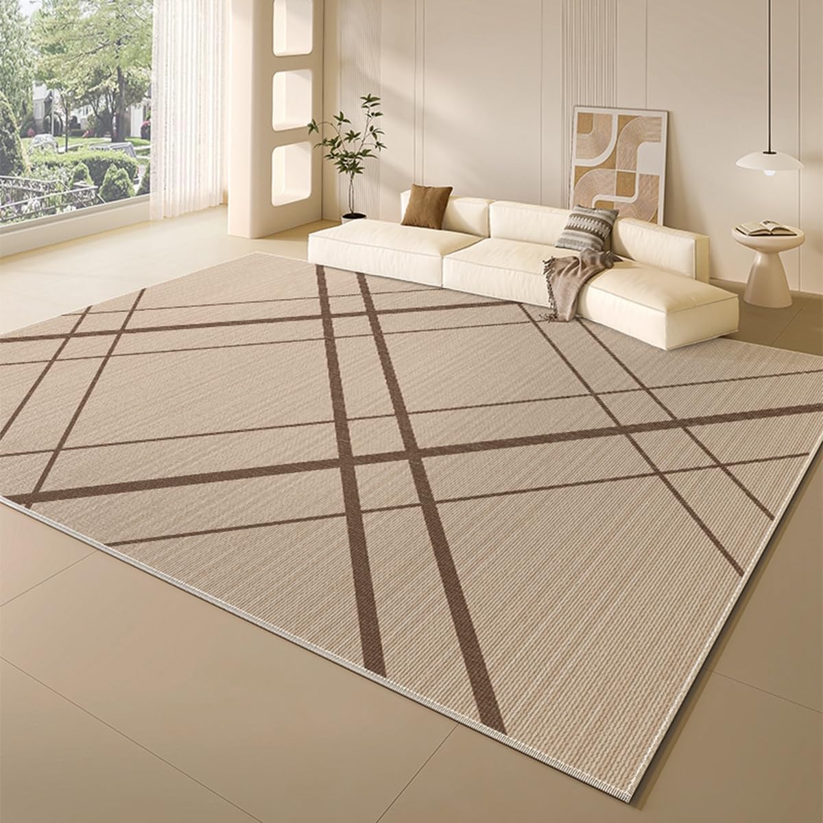 「ORRMALL」カーペット ラグマット ラグ 滑り止め付き センターカーペット 模造カシミヤ 3畳4畳5畳6畳 厚み 長方形 絨毯 抗菌防臭 防ダニ 床暖房対応 シャギーラグ 絨毯 滑り止め付き ふわふわ サラサラ 長方形 カラフルパターン ORFYR124