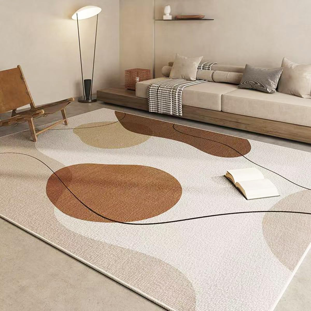 Frisence カーペット 120×160cm 洗える ラグ 滑り止め付き 防音・防寒・床暖房対応 ラグマット 折りたたみ コンパクト収納可能 おしゃれ ふわふわ 北欧風 リビング 寝室 子供部屋用 FRIDT72