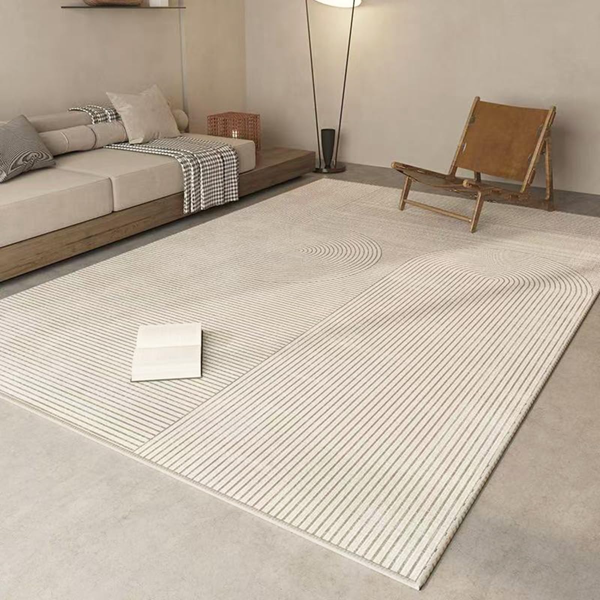 Frisence カーペット 120×160cm 洗える ラグ 滑り止め付き 防音・防寒・床暖房対応 ラグマット 折りたたみ コンパクト収納可能 おしゃれ ふわふわ 北欧風 リビング 寝室 子供部屋用 FRIDT72