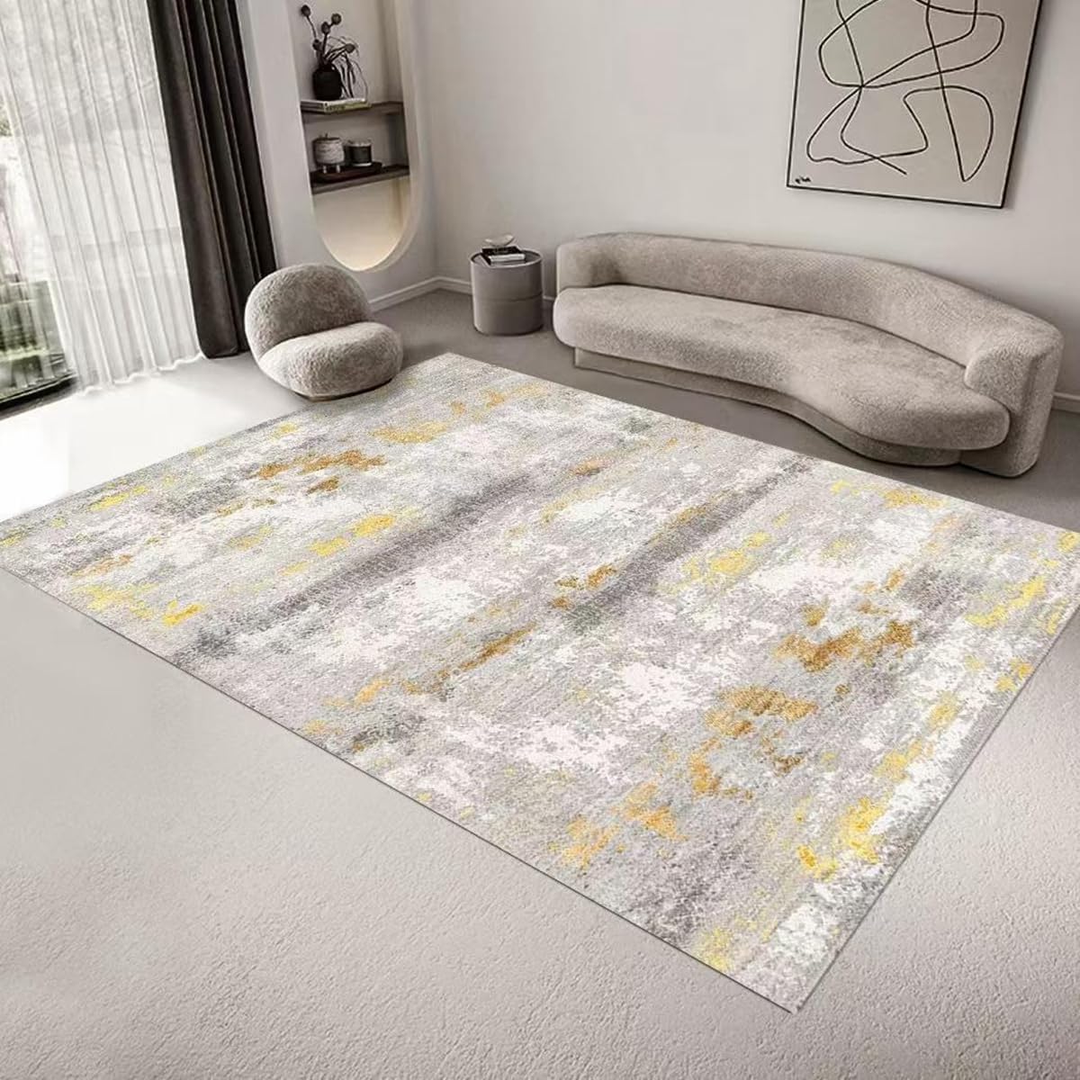 Frisence カーペット ラグマット 絨毯 厚手 防寒 床暖房対応 滑り止め付き 洗える 低ホコリ 防ダニ インテリア ホットカーペット対応 お手入れ簡単 耐久性 耐摩耗性 防音機能 FRIDT38