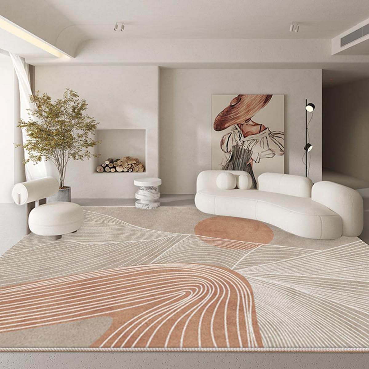 「Tuokus」ラグ カーペット 160×120cm ラグマット シャギーラグ 洗える ふわふわ 絨毯 厚手 3畳4畳5畳6畳 ホットカーペット&床暖房で使用可能 洗濯可 模造カシミアラグ 消臭 厚い滑り止め付き サラサラ イミテーションカシミア 模造カシミア TFYRj-303