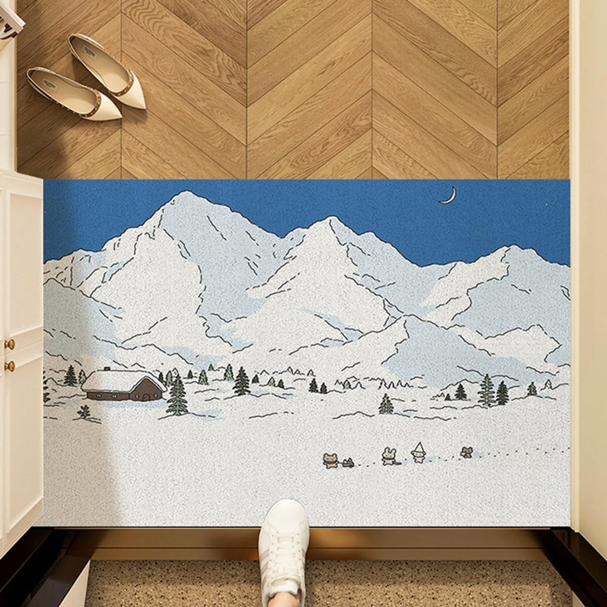 「Tuokus」玄関マット ドアマット 泥落としマット フロアマット マット キッチンマット タイルカーペット 床マット 屋外 滑り止め 耐磨耗性 速乾 吸水 洗える 店舗 飲食店 オフィス 事務所 XGDianj60 45*75cm