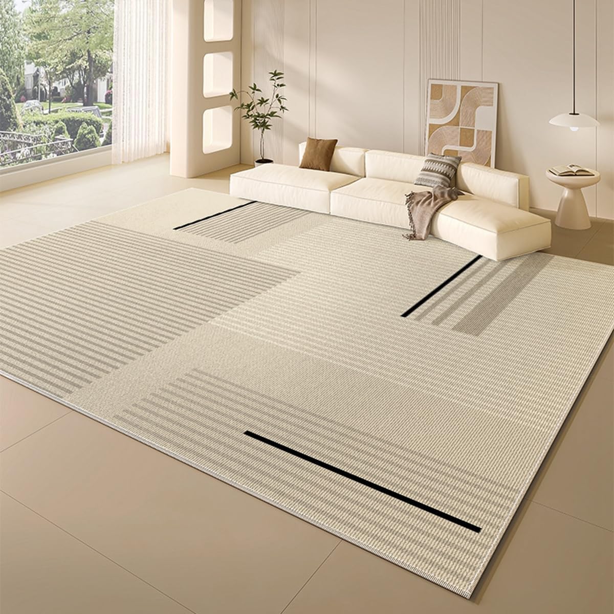 「ORRMALL」カーペット ラグマット ラグ 滑り止め付き センターカーペット 模造カシミヤ 3畳4畳5畳6畳 厚み 長方形 絨毯 抗菌防臭 防ダニ 床暖房対応 シャギーラグ 絨毯 滑り止め付き ふわふわ サラサラ 長方形 カラフルパターン ORFYR124