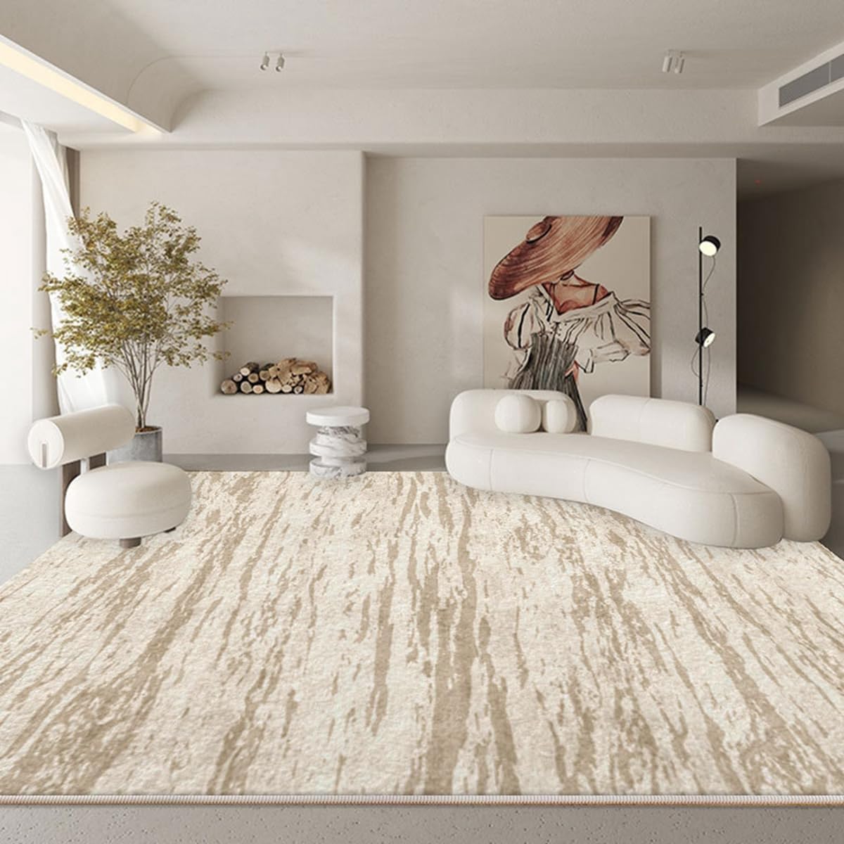 Frisence カーペット 120×160cm 洗える ラグ 滑り止め付き 防音・防寒・床暖房対応 ラグマット 折りたたみ コンパクト収納可能 おしゃれ ふわふわ 北欧風 リビング 寝室 子供部屋用 FRIDT69