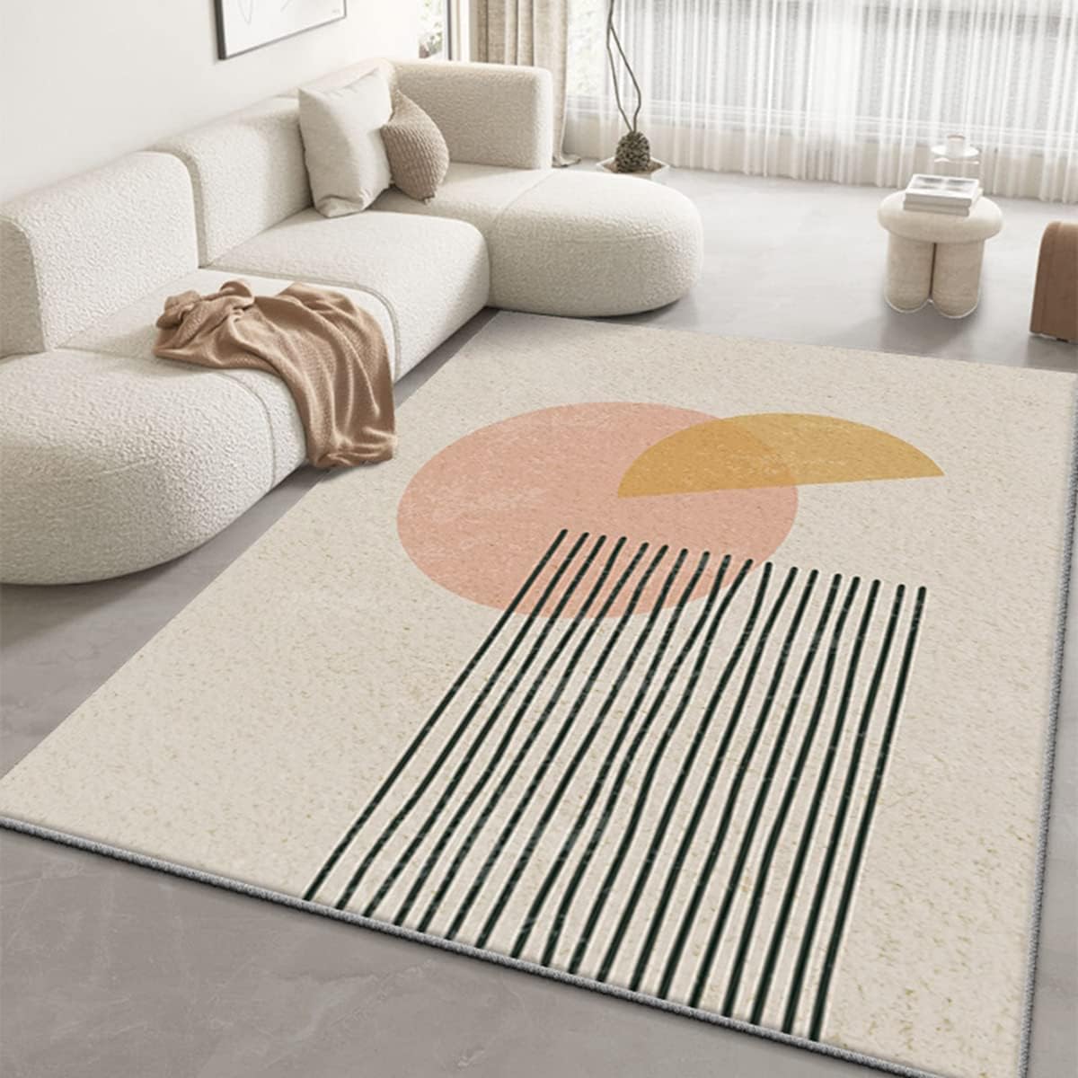 「Tuokus」ラグ カーペット シャギーラグ 洗える ふわふわ 絨毯 厚手 ラグマット 3畳4畳5畳6畳 ホットカーペット&床暖房で使用可能 洗える 模造カシミアラグ 消臭 厚い滑り止め付き サラサラ Fj-112