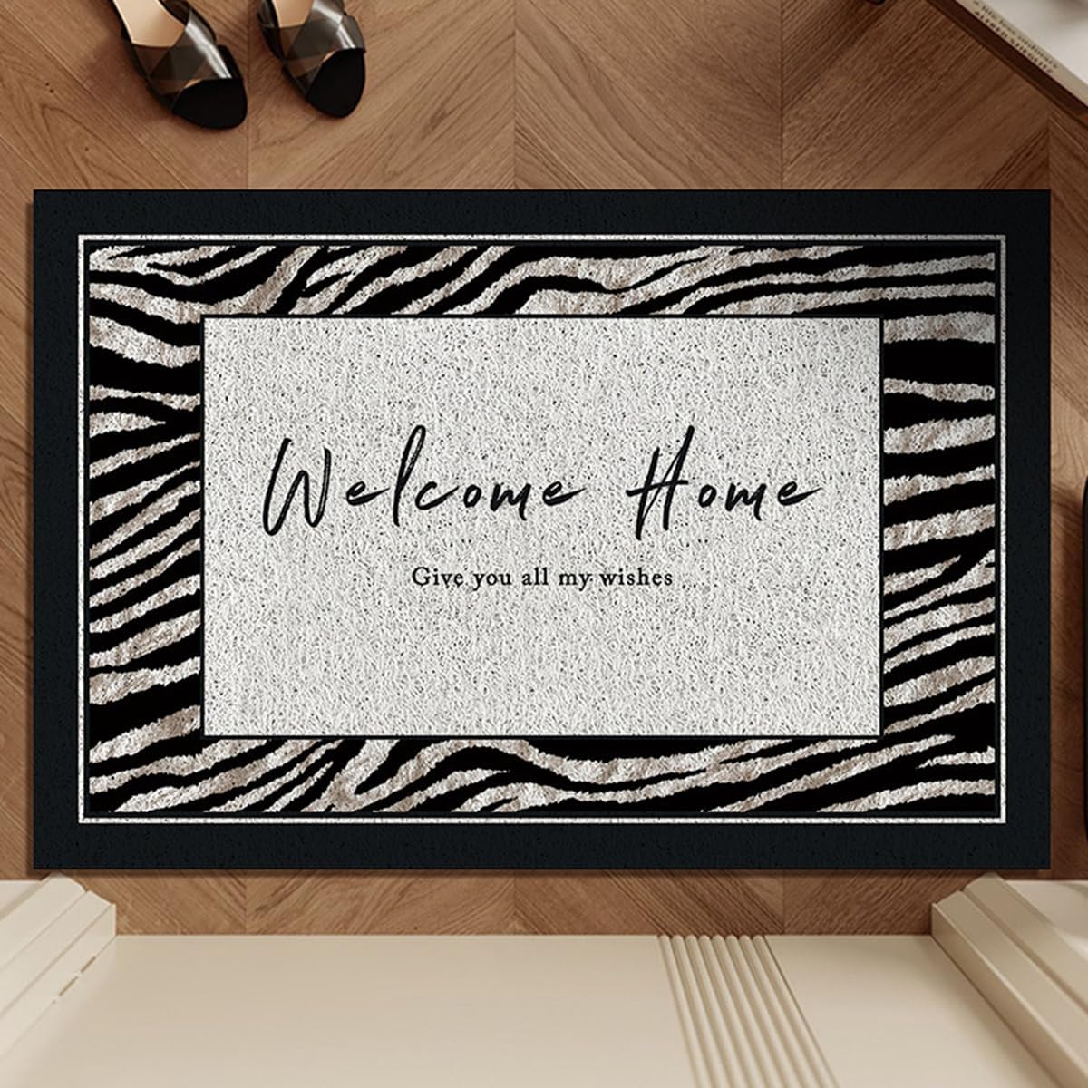 「Tuokus」玄関マット ドアマット 泥落としマット フロアマット マット キッチンマット タイルカーペット 床マット 屋外 滑り止め 耐磨耗性 速乾 吸水 洗える 店舗 飲食店 オフィス 事務所 XGDianj55 45*75cm