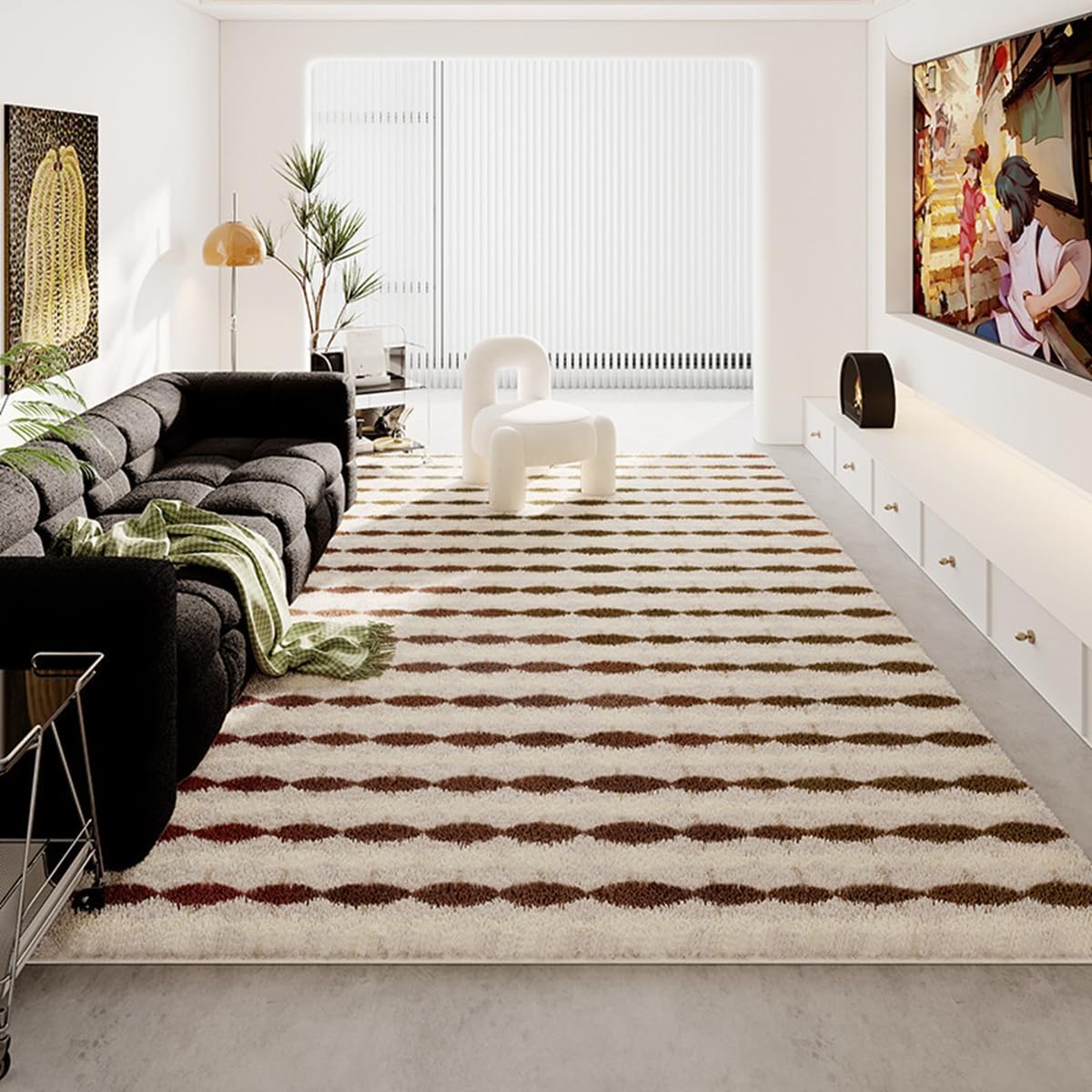 Frisence カーペット ラグマット 絨毯 厚手 防寒 床暖房対応 滑り止め付き 洗える 低ホコリ 防ダニ インテリア ホットカーペット対応 お手入れ簡単 耐久性 耐摩耗性 防音機能 FRIDT29C