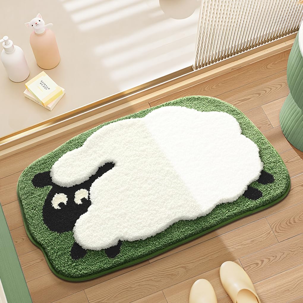 バスマット 40×60cm 吸水速乾 ふわふわ マイクロファイバー 滑り止め付き 抗菌防臭 厚手 洗濯機対応 乾きやすい お風呂マット 脱衣所 洗面所用 おしゃれ 北欧風 ORYSD137