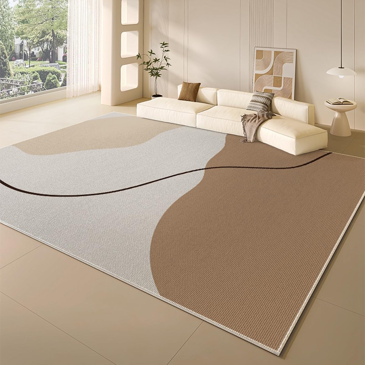 「ORRMALL」カーペット ラグマット ラグ 滑り止め付き センターカーペット 模造カシミヤ 3畳4畳5畳6畳 厚み 長方形 絨毯 抗菌防臭 防ダニ 床暖房対応 シャギーラグ 絨毯 滑り止め付き ふわふわ サラサラ 長方形 カラフルパターン ORFYR124