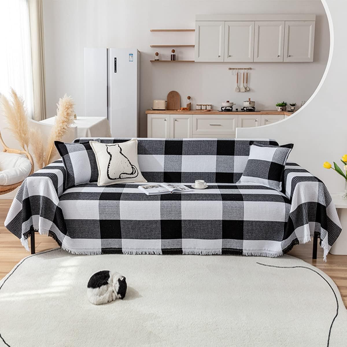 「Tuokus」ソファーカバー 肘付き 一人掛け 二人掛け 三人掛け 肘あり ソファパッド ソファカバー ペットの引っかき傷防止 クッション ソファー スリップ 洗える 防水 防塵 無地 大きいサイズ より厚く SFJ-19 クッション