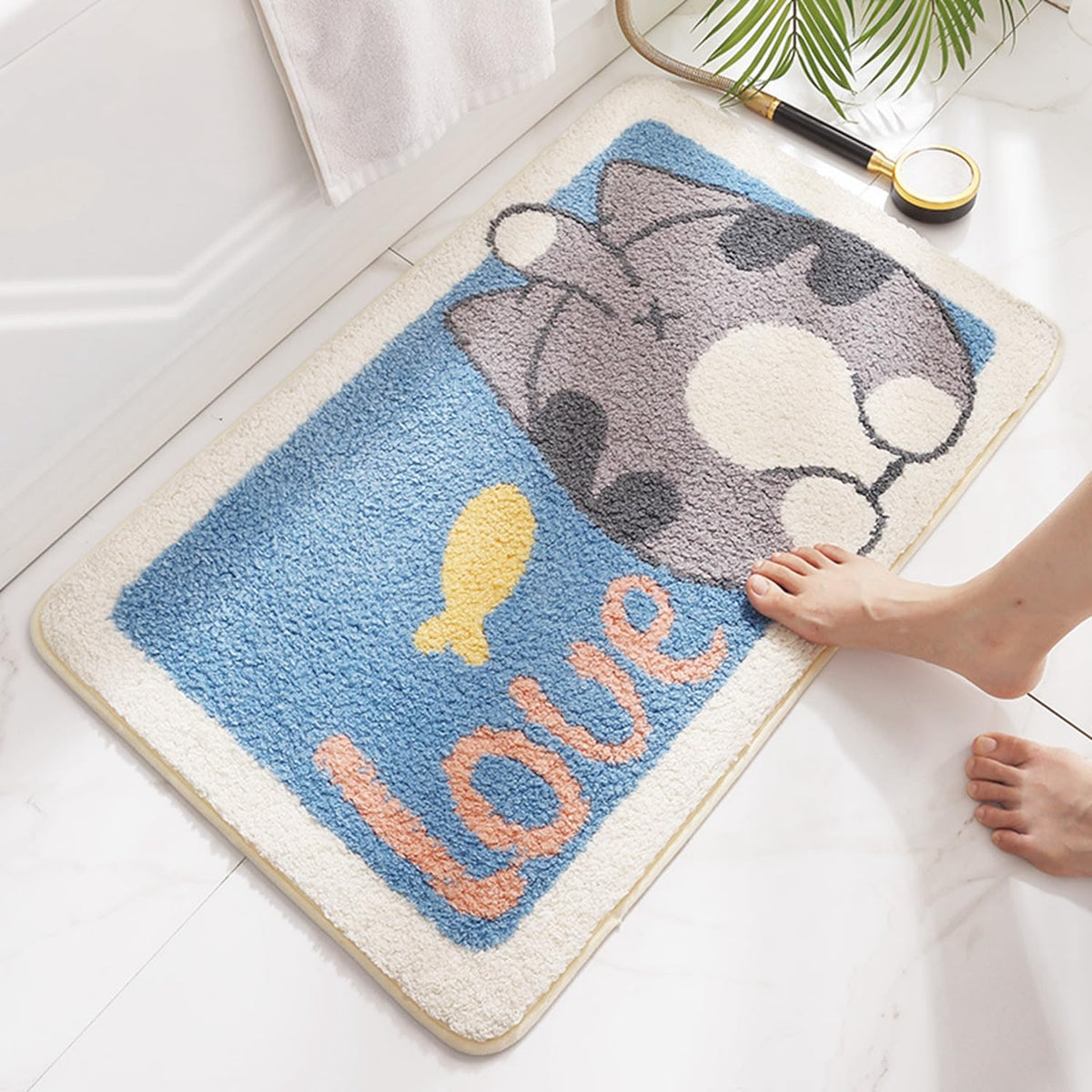 バスマット 60×40cm お風呂マット 速乾 洗える 抗菌防臭 大判 ソフト おしゃれ マイクロファイバー タオル地 安い 厚手 ORYSD33C