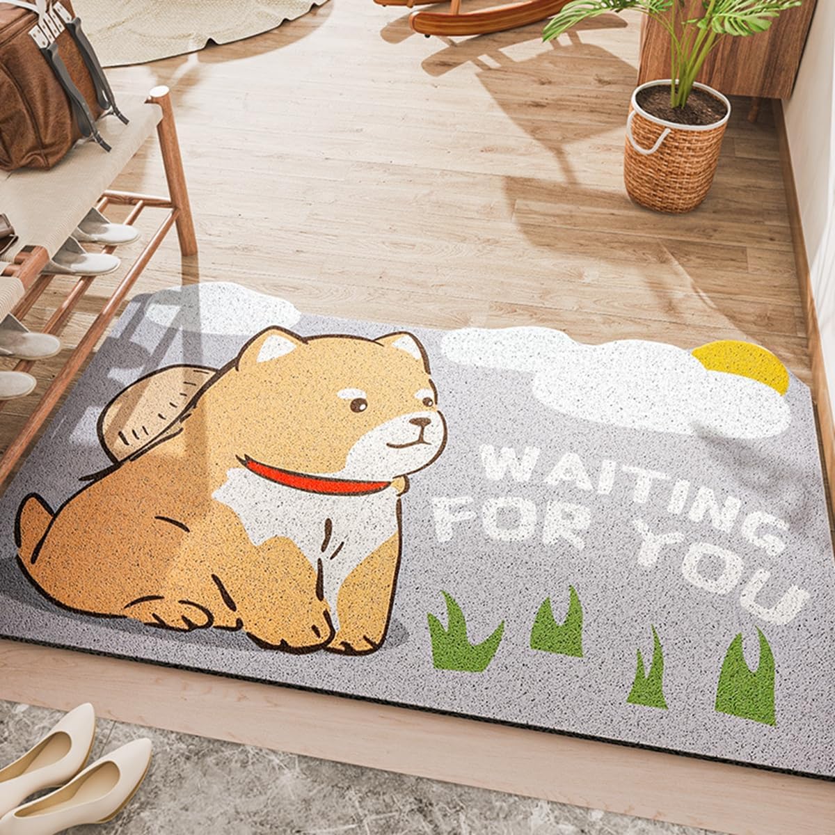 「Tuokus」玄関マット ドアマット 泥落としマット フロアマット マット キッチンマット タイルカーペット 床マット 屋外 滑り止め 耐磨耗性 速乾 吸水 洗える 店舗 飲食店 オフィス 事務所 TXGJ19