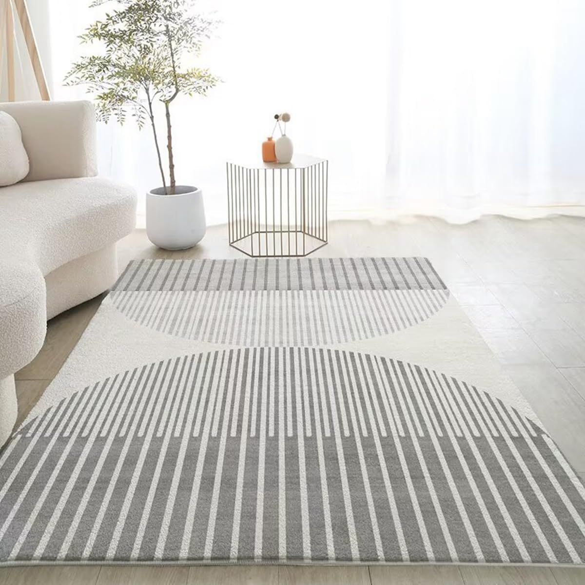 Frisence カーペット 120×160cm 洗える ラグ 滑り止め付き 防音・防寒・床暖房対応 ラグマット 折りたたみ コンパクト収納可能 おしゃれ ふわふわ 北欧風 リビング 寝室 子供部屋用 FRIDT73