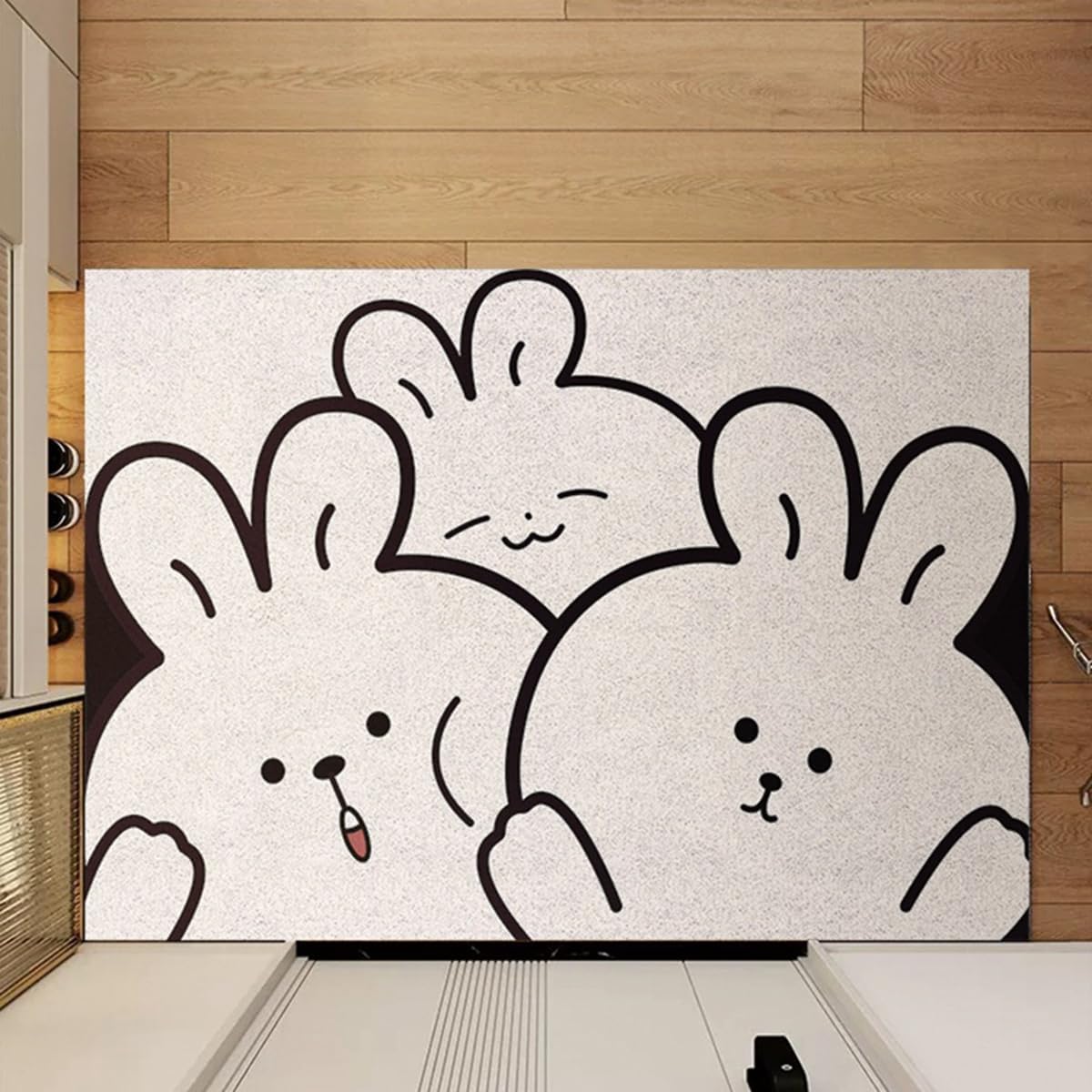 「Tuokus」玄関マット ドアマット 泥落としマット フロアマット マット キッチンマット タイルカーペット 床マット 屋外 滑り止め 耐磨耗性 速乾 吸水 洗える 店舗 飲食店 オフィス 事務所 XGDianj66 45*75cm