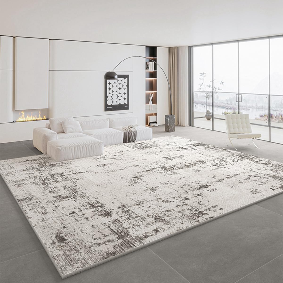 「ORRMALL」カーペット ラグマット ラグ 滑り止め付き センターカーペット 模造カシミヤ 3畳4畳5畳6畳 厚み 長方形 絨毯 抗菌防臭 防ダニ 床暖房対応 シャギーラグ 絨毯 滑り止め付き ふわふわ サラサラ 長方形 カラフルパターンORFYR117