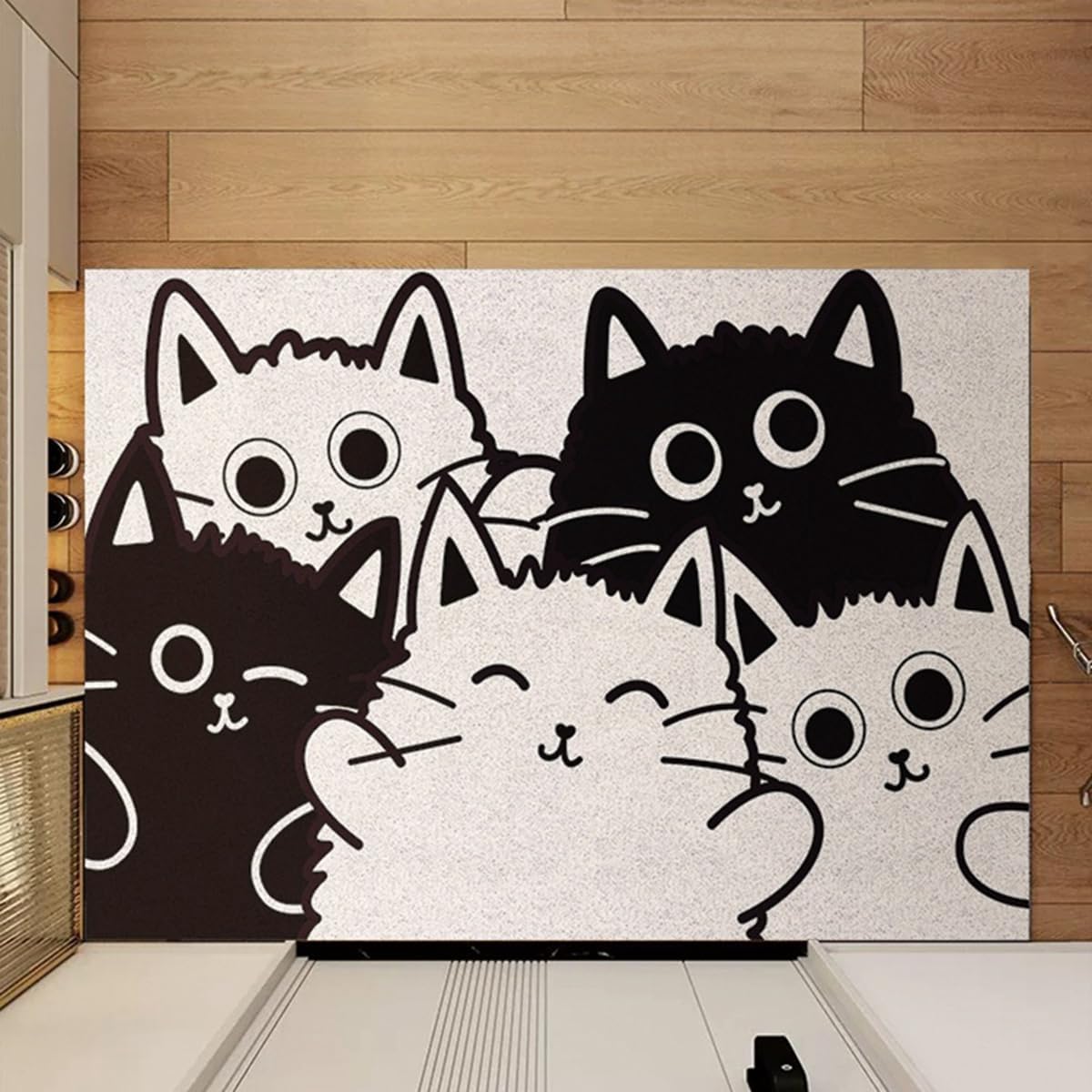 「Tuokus」玄関マット ドアマット 泥落としマット フロアマット マット キッチンマット タイルカーペット 床マット 屋外 滑り止め 耐磨耗性 速乾 吸水 洗える 店舗 飲食店 オフィス 事務所 XGDianj66 45*75cm