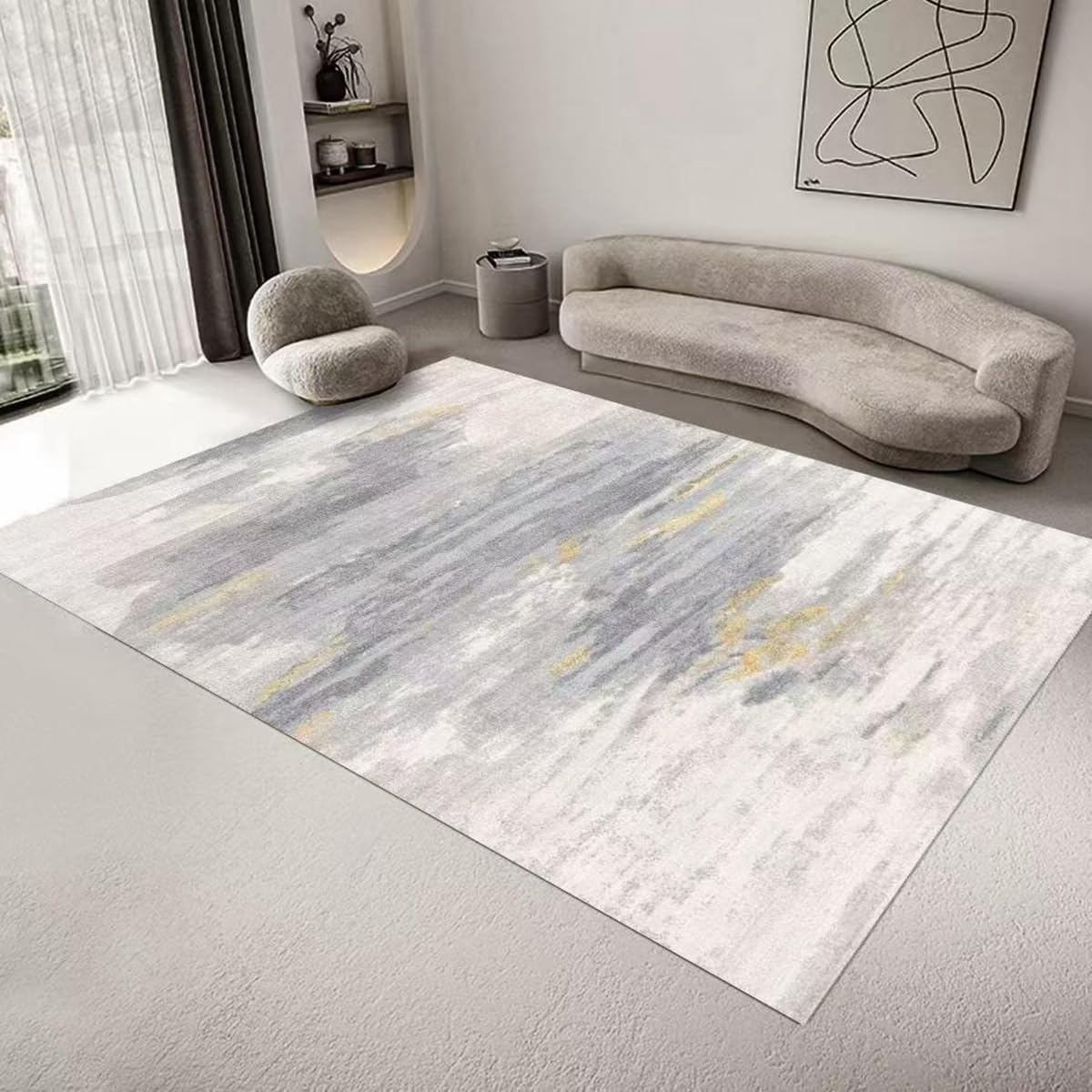 Frisence カーペット ラグマット 絨毯 厚手 防寒 床暖房対応 滑り止め付き 洗える 低ホコリ 防ダニ インテリア ホットカーペット対応 お手入れ簡単 耐久性 耐摩耗性 防音機能 FRIDT38