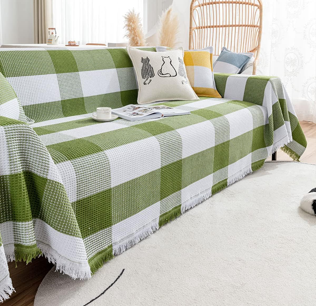 「Tuokus」ソファーカバー 肘付き 一人掛け 二人掛け 三人掛け 肘あり ソファパッド ソファカバー ペットの引っかき傷防止 クッション ソファー スリップ 洗える 防水 防塵 無地 大きいサイズ より厚く SFJ-19 クッション