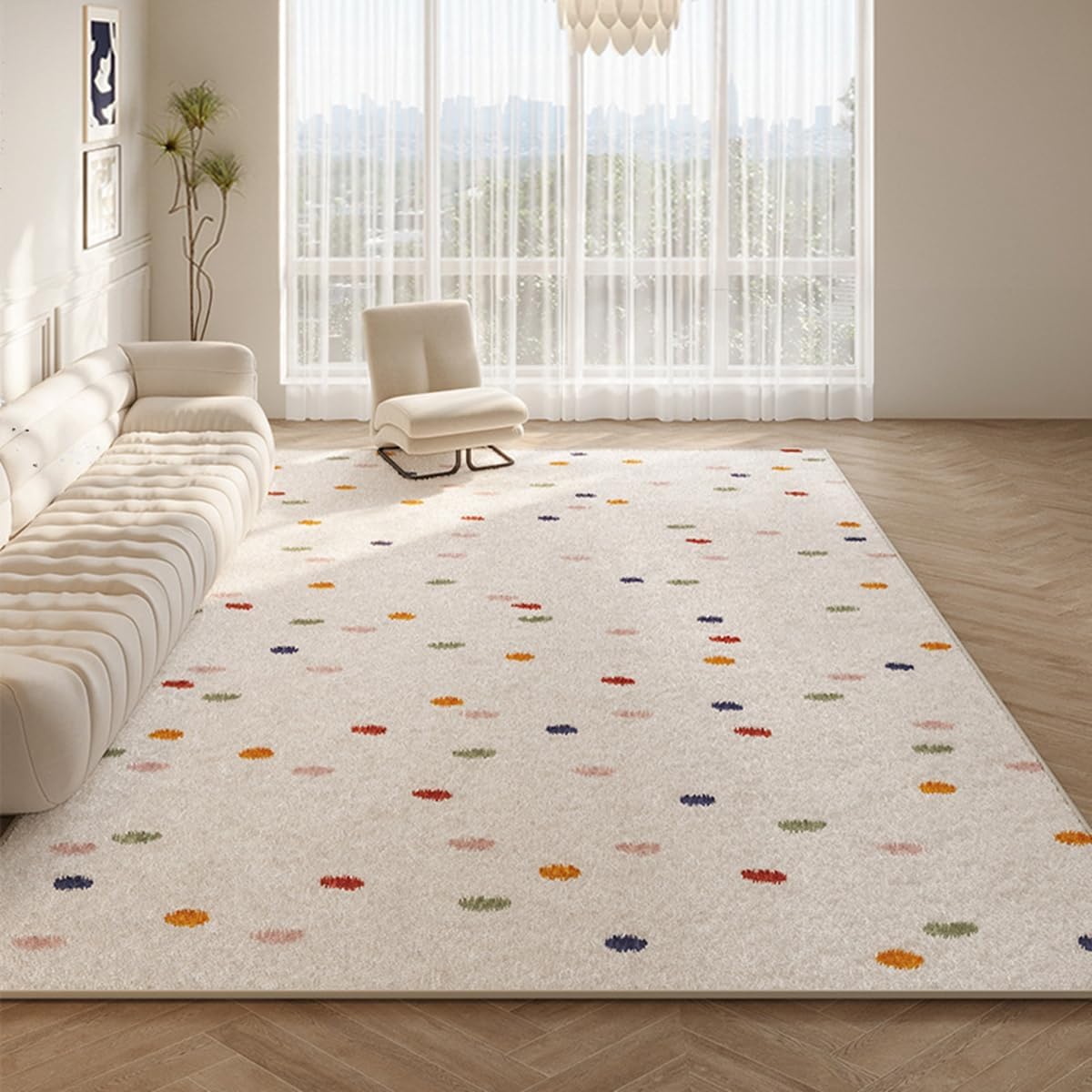 Frisence カーペット ラグマット 絨毯 厚手 防寒 床暖房対応 滑り止め付き 洗える 低ホコリ 防ダニ インテリア ホットカーペット対応 お手入れ簡単 耐久性 耐摩耗性 防音機能 FRIDT10