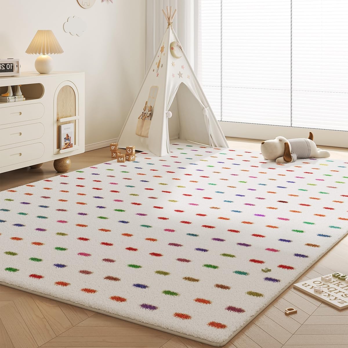 Frisence カーペット ラグマット 絨毯 厚手 防寒 床暖房対応 滑り止め付き 洗える 低ホコリ 防ダニ インテリア ホットカーペット対応 お手入れ簡単 耐久性 耐摩耗性 防音機能 FRIDT15