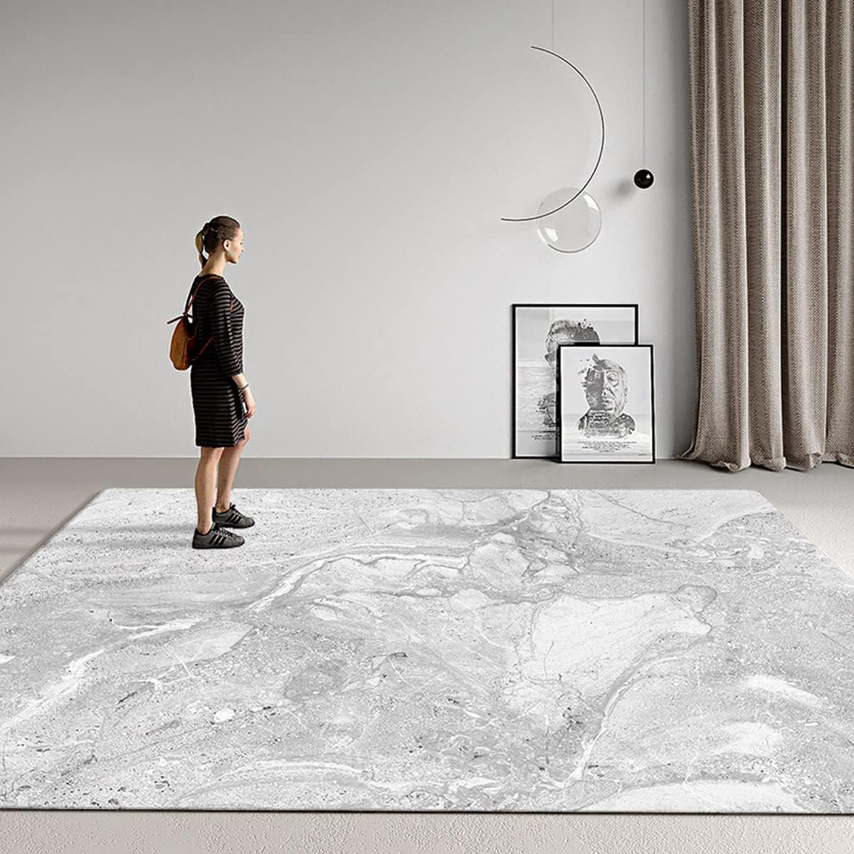 「Tuokus」 わびさび カーペット ラグマット リントフリー ラグ 北欧 じゅうたん 洗える 3畳4畳5畳6畳 防ダニ センターカーペット かわいい 抗菌 消臭 シャギーラグ 滑り止め付き ふわふわ サラサラ 長方形 夏秋冬