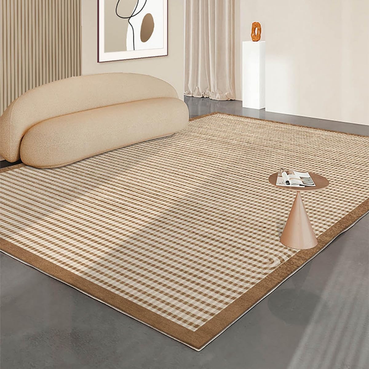 Frisence カーペット 120×160cm 洗える ラグ 滑り止め付き 防音・防寒・床暖房対応 ラグマット 折りたたみ コンパクト収納可能 おしゃれ ふわふわ 北欧風 リビング 寝室 子供部屋用 FRIDT70A