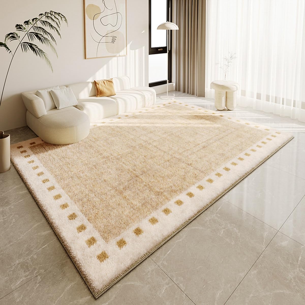 Frisence カーペット ラグマット 絨毯 厚手 防寒 床暖房対応 滑り止め付き 洗える 低ホコリ 防ダニ インテリア ホットカーペット対応 お手入れ簡単 耐久性 耐摩耗性 防音機能 FRIDT35A