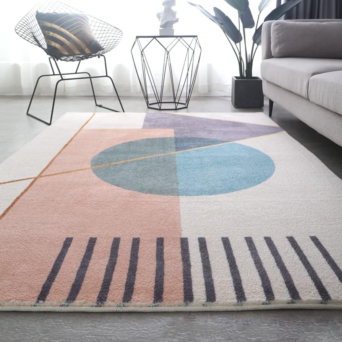 「ORRMALL」カーペット ラグマット 模造カシミヤ シャギーラグ センターカーペット 厚い 滑り止め付き 3畳4畳5畳6畳 長方形 OFY04 絨毯 抗菌防臭 防ダニ 床暖房対応 絨毯 滑り止め付き ふわふわ サラサラ 長方形 OFY04 (120*160cm約1畳)