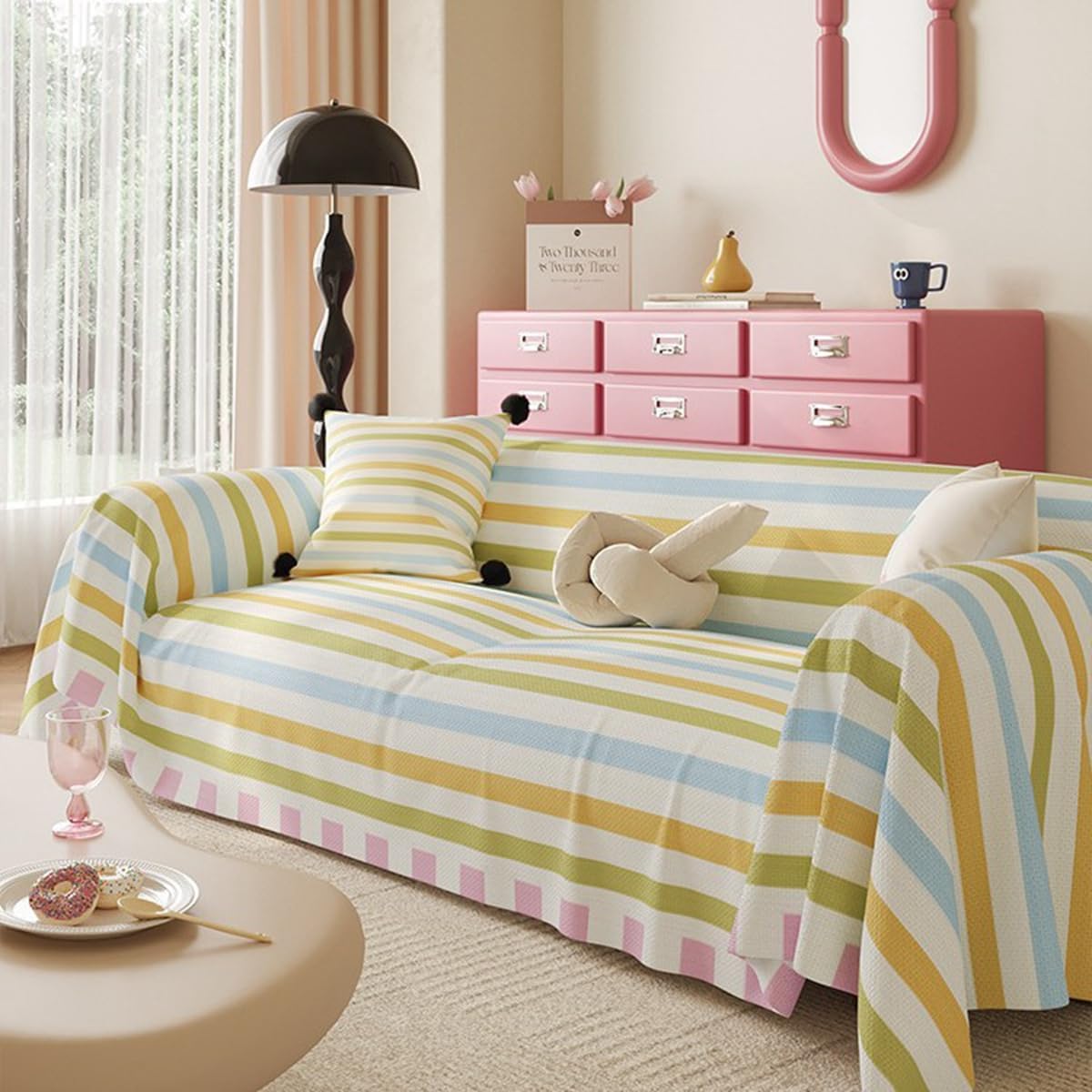 「Tuokus」ソファーカバー クッションカバー 45×45cm ふんわり 柔らか素材 おしゃれ 北欧風 通気性 洗える 防塵 汚れ防止 ソファー・ベッド Sofajia59