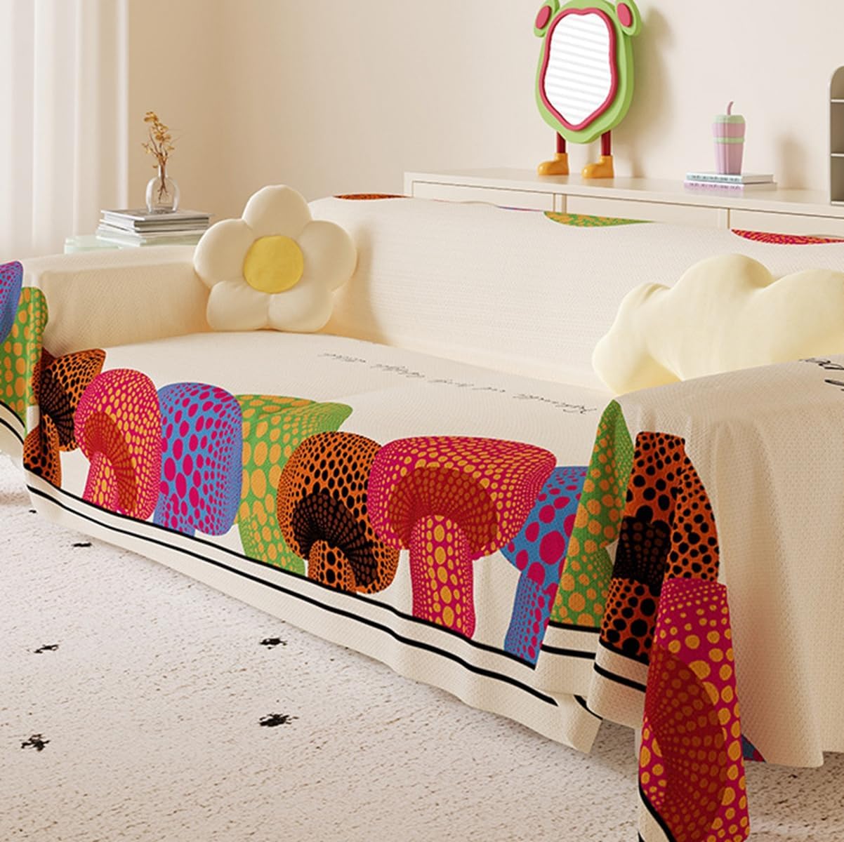 「Tuokus」ソファーカバー 180×180cm 2人掛け・3人掛け 肘付き 洗える ペットの引っかき傷防止 通気性 ふんわり おしゃれ 滑り止め付き 汚れ防止 防塵 オールシーズン対応 Sofajia66