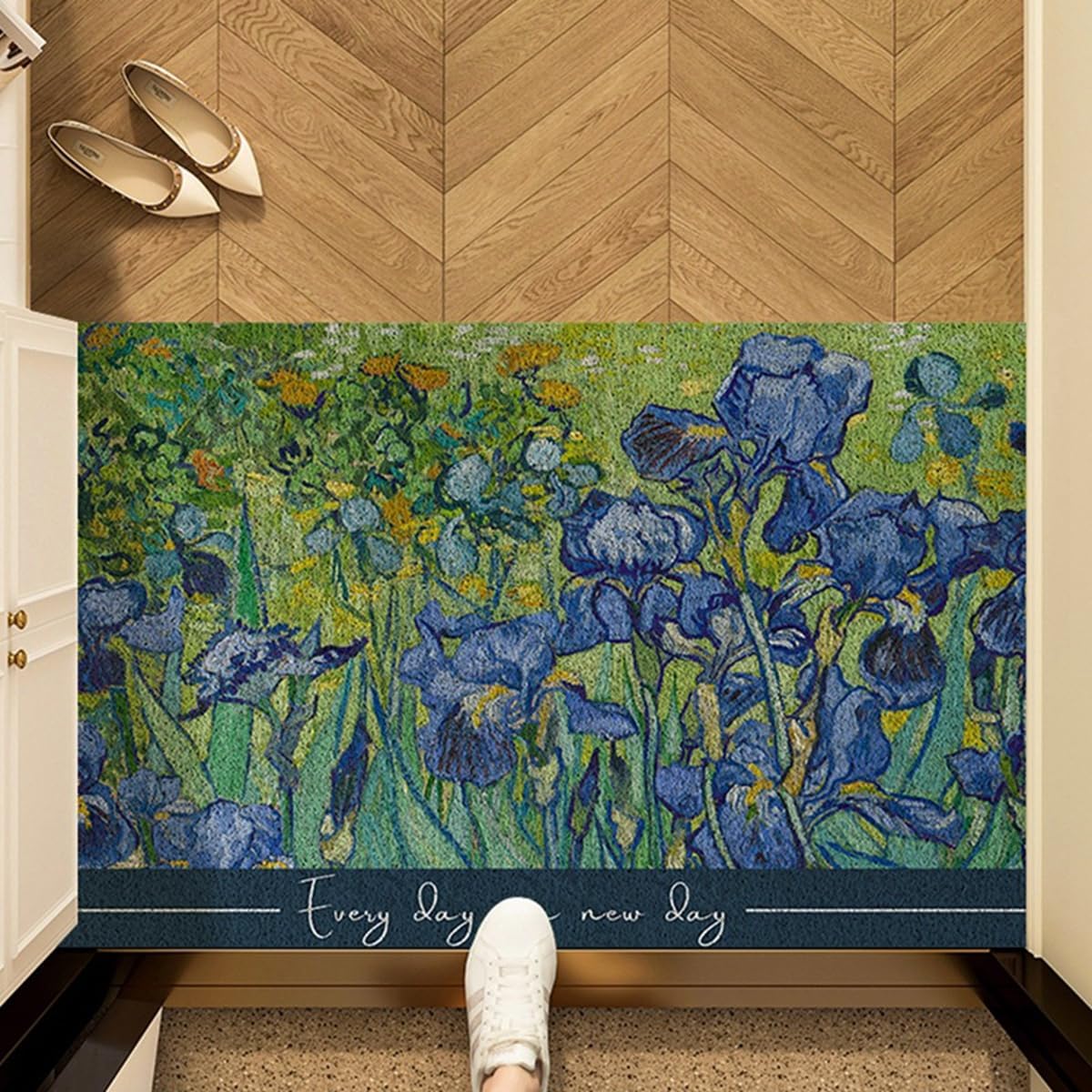 「Tuokus」玄関マット ドアマット 泥落としマット フロアマット マット キッチンマット タイルカーペット 床マット 屋外 滑り止め 耐磨耗性 速乾 吸水 洗える 店舗 飲食店 オフィス 事務所 XGDianj60 45*75cm