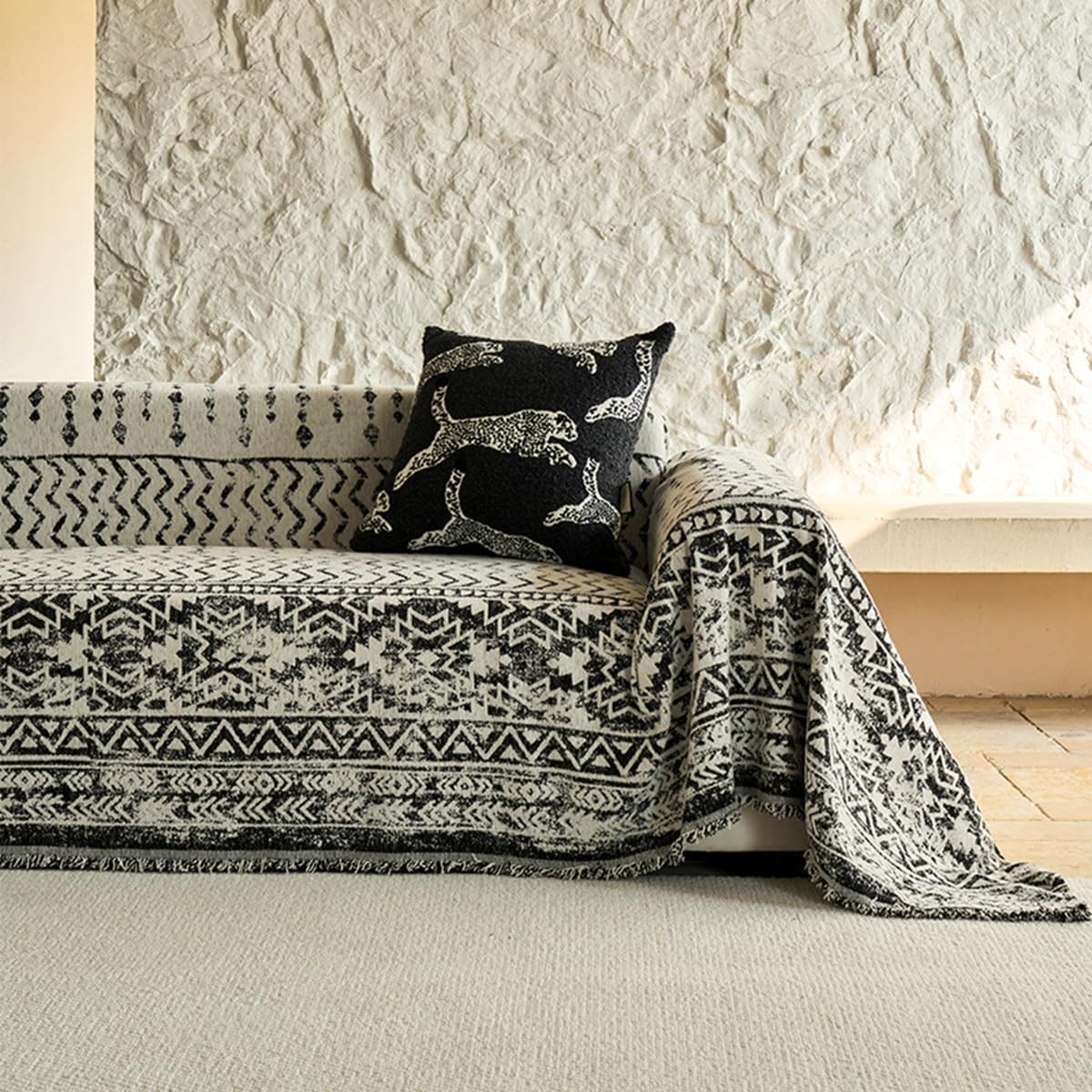 「Tuokus」ソファーカバー 180×180cm 2人掛け・3人掛け 肘付き 洗える ペットの引っかき傷防止 通気性 ふんわり おしゃれ 滑り止め付き 汚れ防止 防塵 オールシーズン対応 Sofajia60