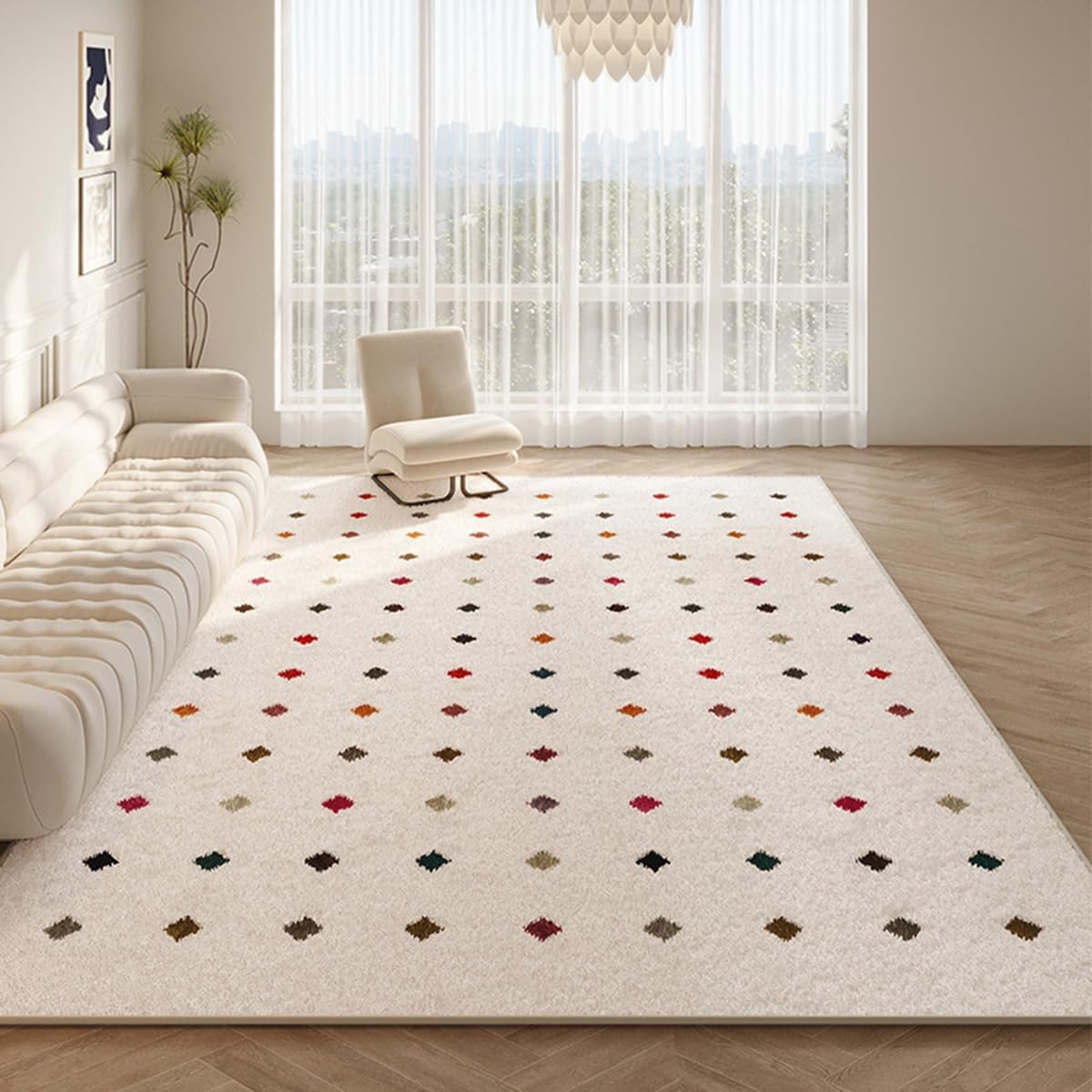 Frisence カーペット ラグマット 絨毯 厚手 防寒 床暖房対応 滑り止め付き 洗える 低ホコリ 防ダニ インテリア ホットカーペット対応 お手入れ簡単 耐久性 耐摩耗性 防音機能 FRIDT10