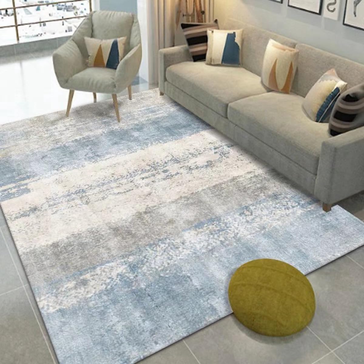 「ORRMALL」カーペット ラグマット ラグ 滑り止め付き センターカーペット 模造カシミヤ 3畳4畳5畳6畳 厚み 長方形 絨毯 抗菌防臭 防ダニ 床暖房対応 シャギーラグ 絨毯 滑り止め付き ふわふわ サラサラ 長方形 カラフルパターン ORFYR-34